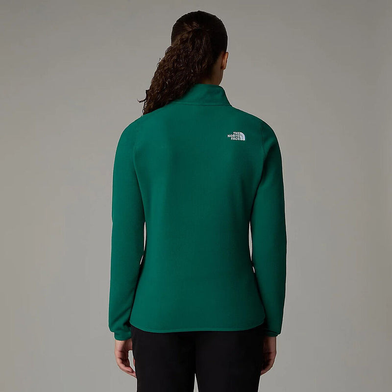 The North Face Womens 100 Glacier 1/4 Zip Fleece-Evergreen