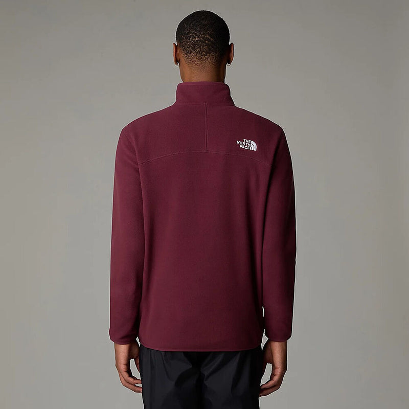 The North Face Mens 100 Glacier 1/4 Zip Fleece-Plum