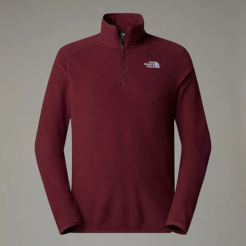 The North Face Mens 100 Glacier 1/4 Zip Fleece-Plum