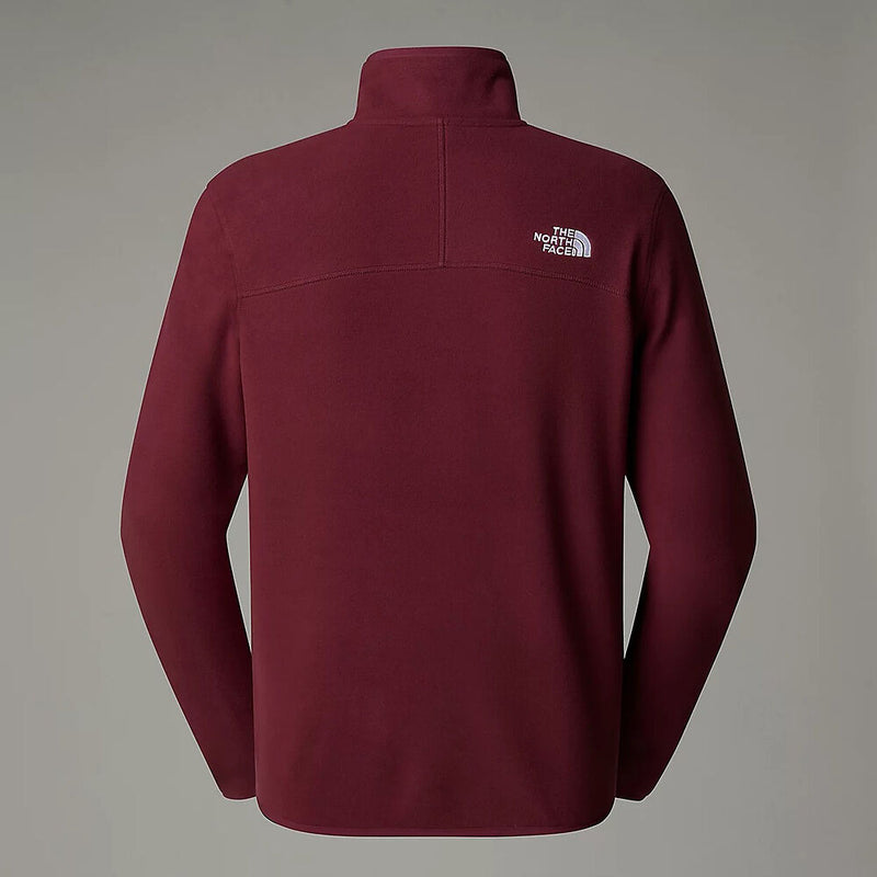 The North Face Mens 100 Glacier 1/4 Zip Fleece-Plum