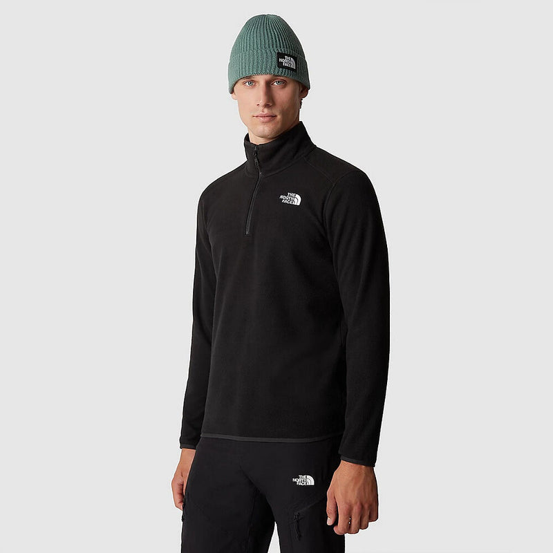 The North Face Mens 100 Glacier 1/4 Zip Fleece-TNF Black