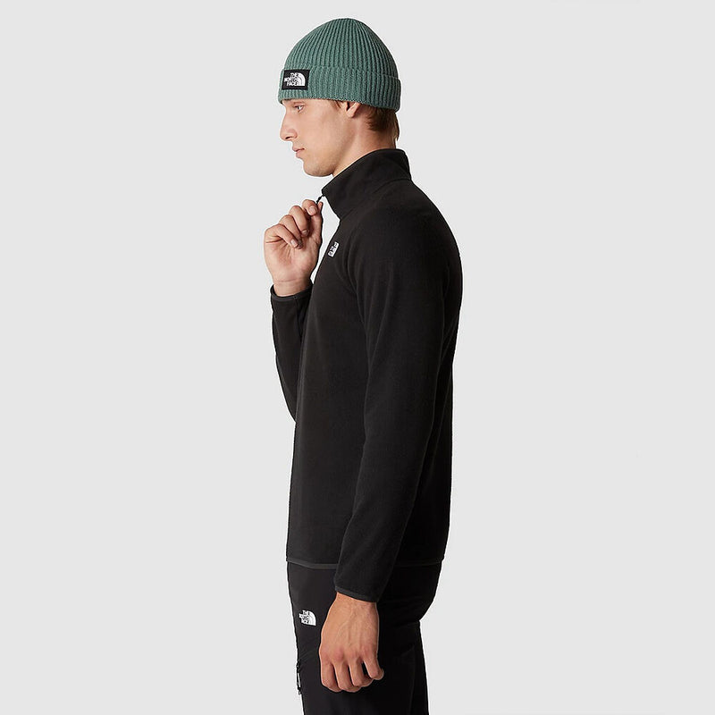 The North Face Mens 100 Glacier 1/4 Zip Fleece-TNF Black