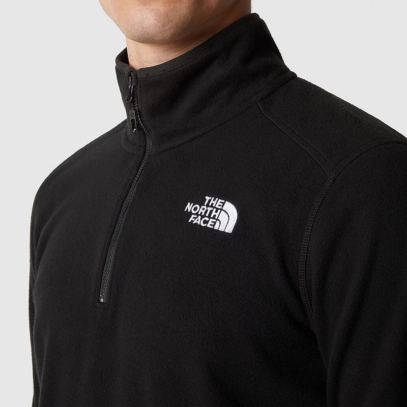 The North Face Mens 100 Glacier 1/4 Zip Fleece-TNF Black