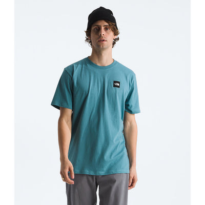 The North Face Mens SS Box Logo Tee-Algae Blue