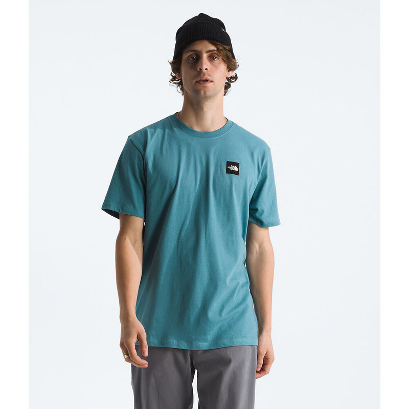 The North Face Mens SS Box Logo Tee-Algae Blue