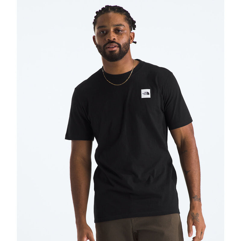 The North Face Mens SS Box Logo Tee-Black/White