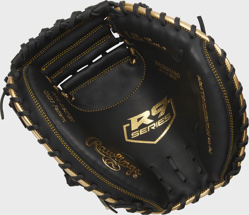 Rawlings R9 Baseball Series Catchers Mitt 32.5 Inch Baseball Glove-RHT-Black