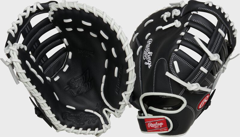 Rawlings Shut Out Series First Base Mitt 12 Inch Softball Glove-RHT-Black