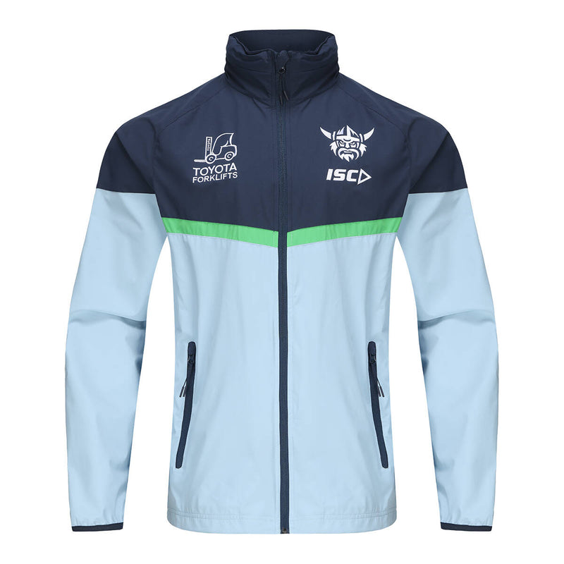 ISC Canberra Raiders 2024 Adults Wet Weather Jacket-Metal/Navy