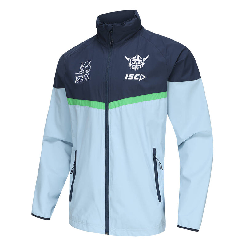 ISC Canberra Raiders 2024 Adults Wet Weather Jacket-Metal/Navy