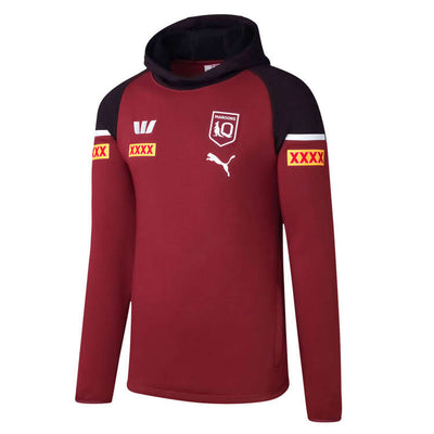 Puma 2024 Qrl Maroons Team Hoodie Mens Black