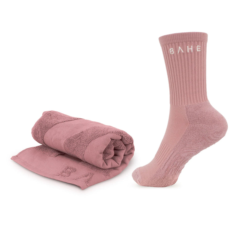 BAHE Studio Duet Socks & Towel-Mauve
