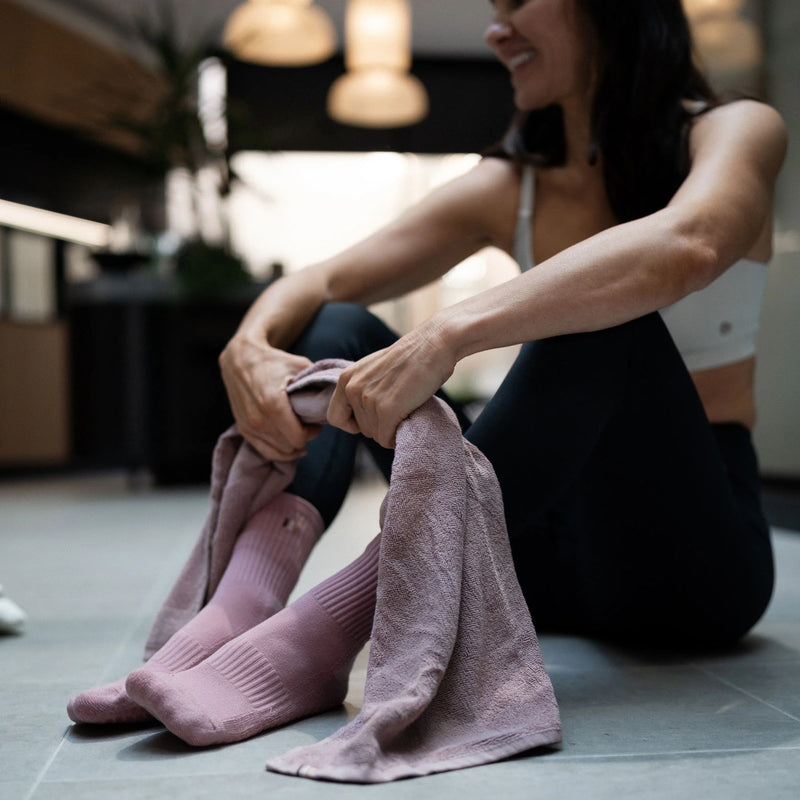 BAHE Studio Duet Socks & Towel-Mauve