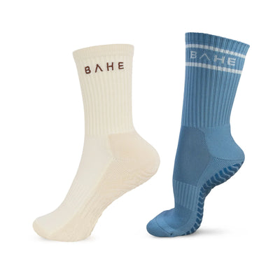 BAHE Grippy Crew Socks 2 Pack
