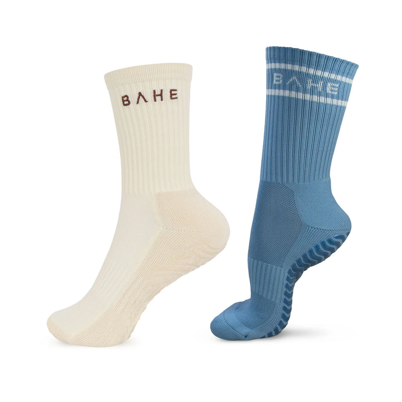 BAHE Grippy Crew Socks 2 Pack