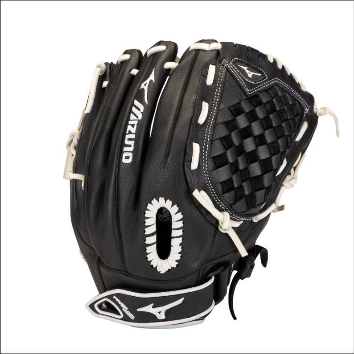 Mizuno Prospect Fastpitch 12 Inch RHT Softball Glove-Black/White