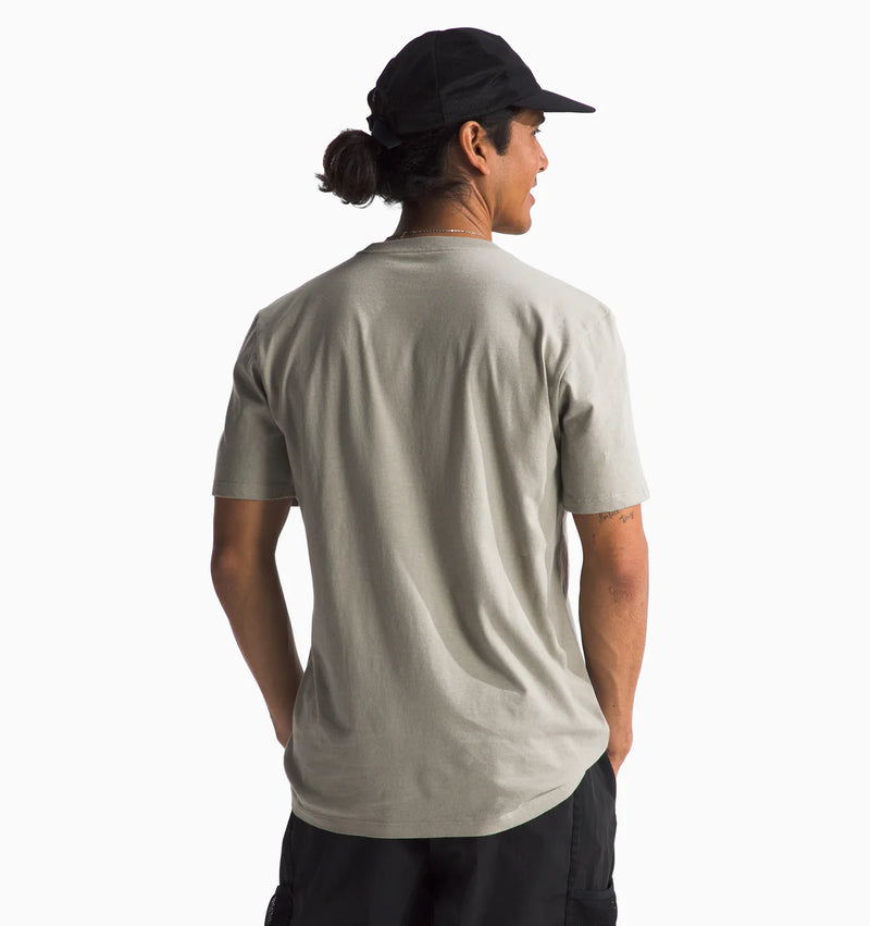 The North Face Mens SS Box Logo Tee-Clay Grey