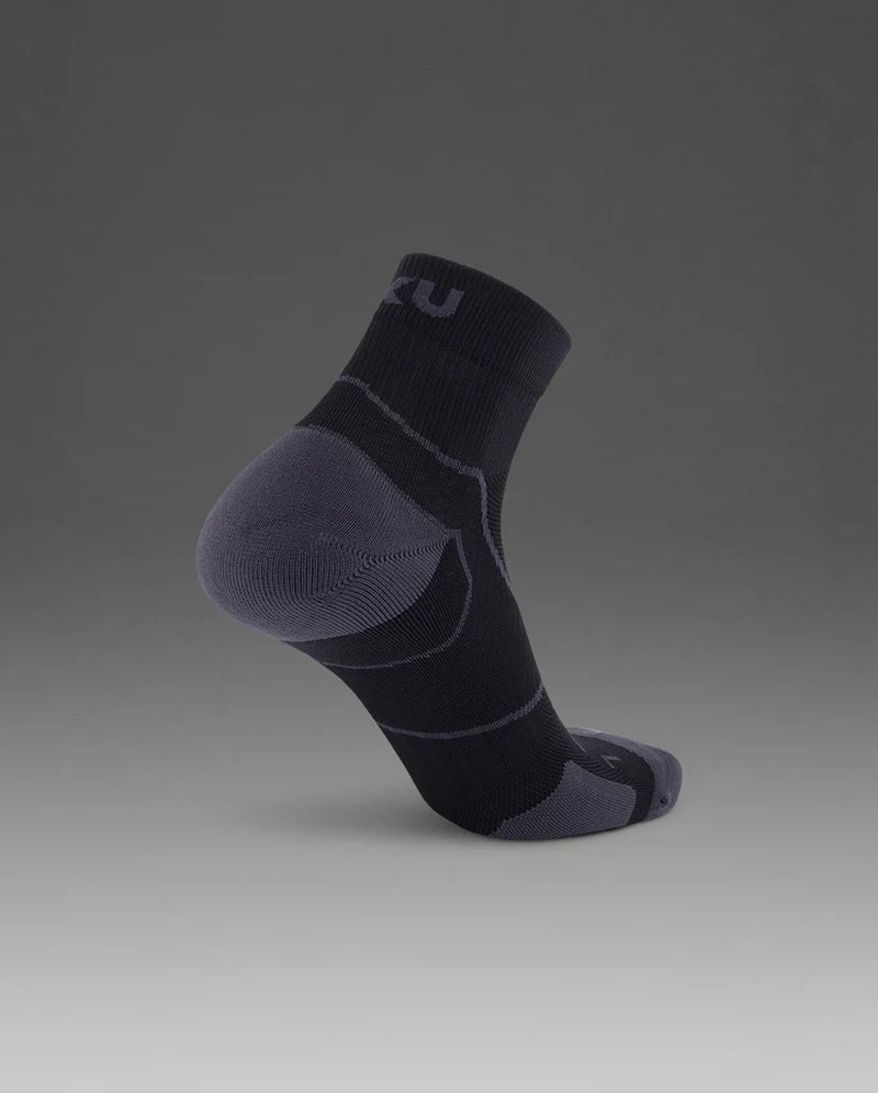 2XU Vectr Cushion 1/4 Crew Socks Black