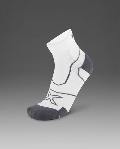 2XU Vectr Cushion 1/4 Crew Socks White