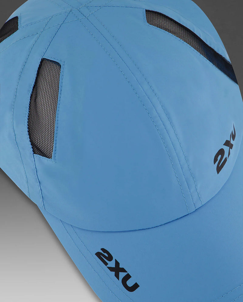 2XU Run Cap-Azure Blue/Black-OSFA