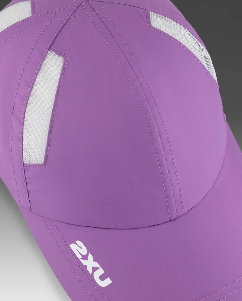 2XU Run Cap-Thistle/White-OSFA