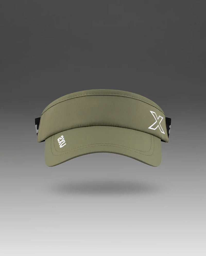 2XU Performance Visor-Hunter Green/White-OSFA