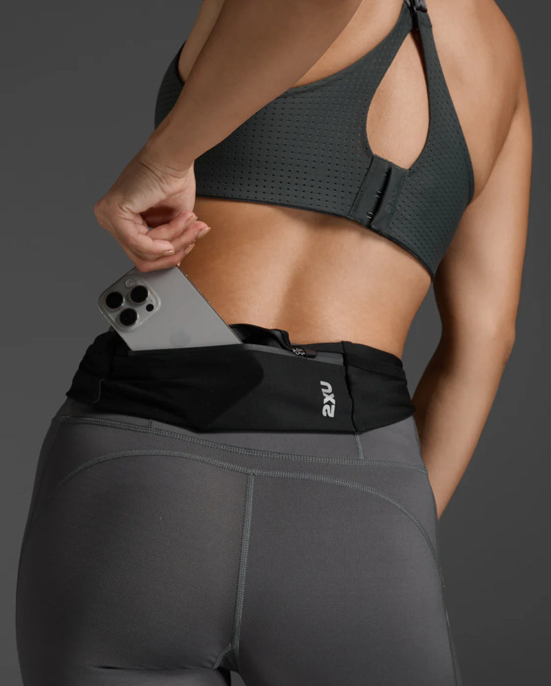 2XU Run Belt-Black/Black