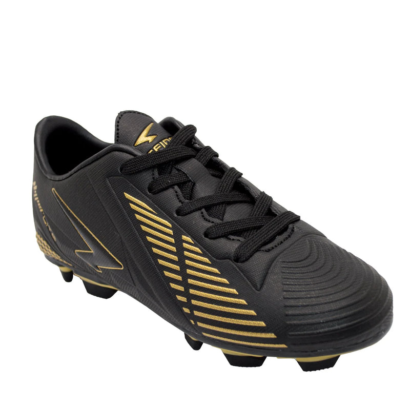 Sfida Vector Junior Wide Kids Footy Boot-Black/Gold