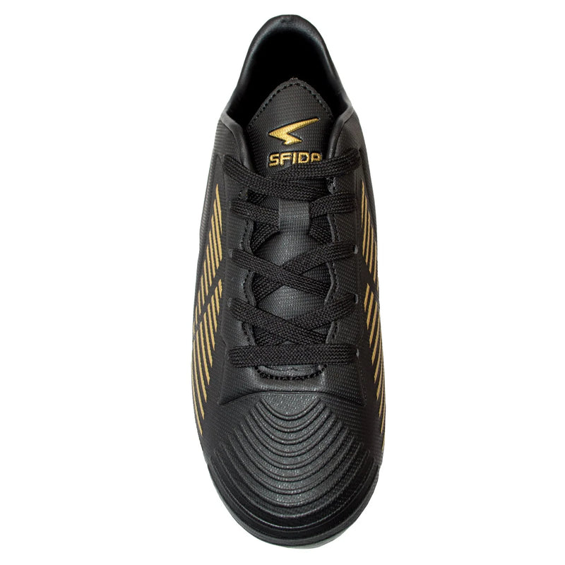 Sfida Vector Junior Wide Kids Footy Boot-Black/Gold