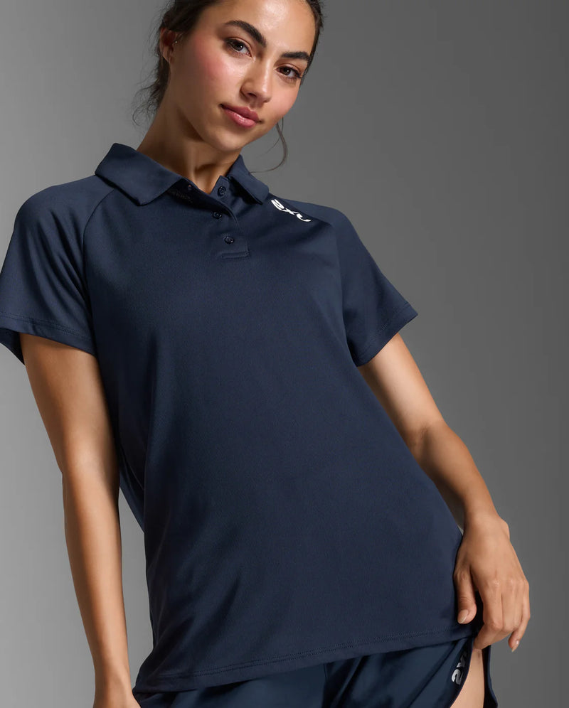 2XU Womens Aspire Polo-Midnight/White