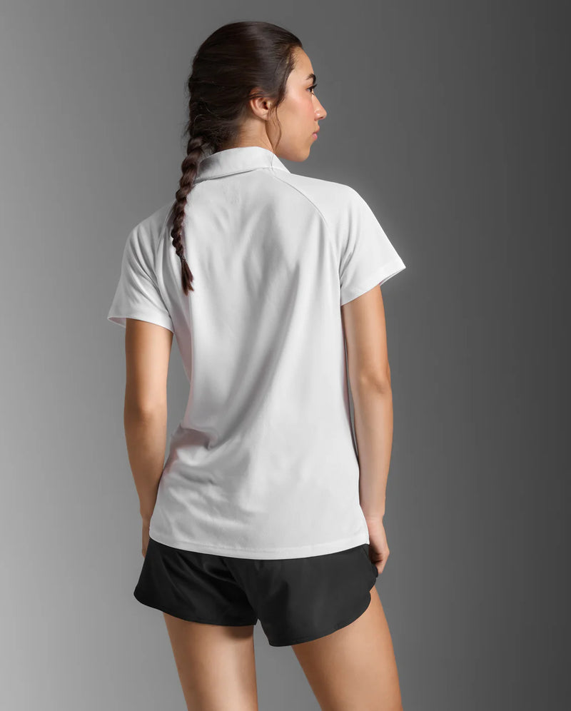 2XU Womens Aspire Polo-White/Black