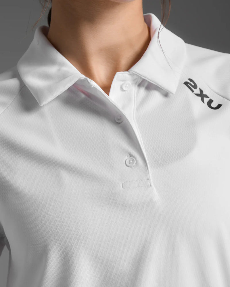 2XU Womens Aspire Polo-White/Black