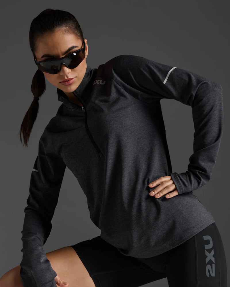 2XU Aero 1/2 Zip Black/Silver Reflective