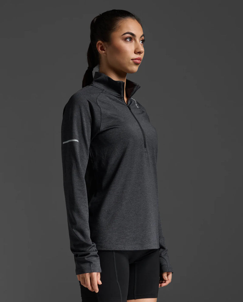 2XU Aero 1/2 Zip Black/Silver Reflective