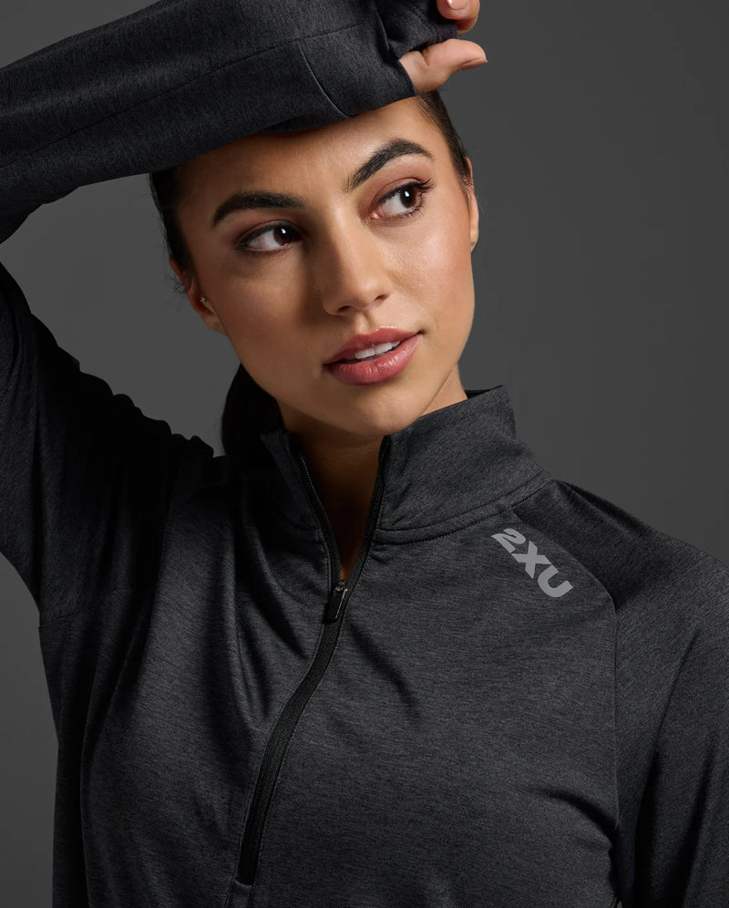 2XU Aero 1/2 Zip Black/Silver Reflective