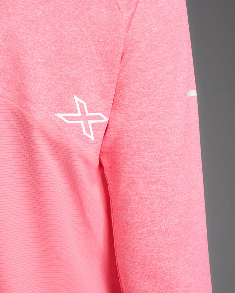 2XU Aero 1/2 Zip-Pink Glow/White Reflective