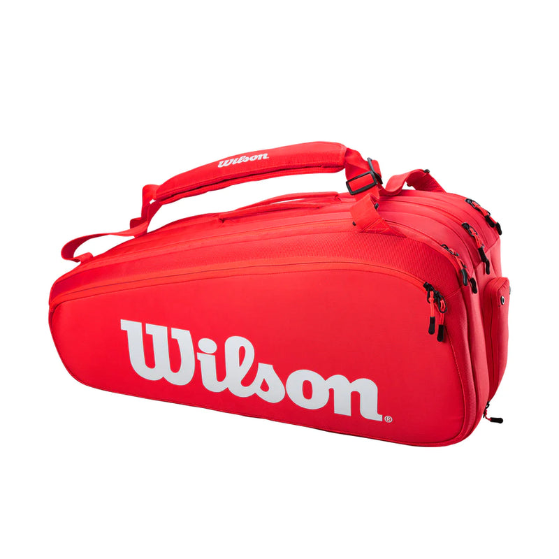 Wilson Super Tour 15 Racquet Tennis Bag - Red