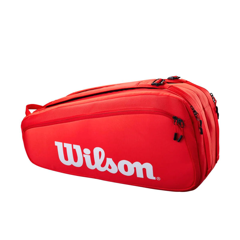 Wilson Super Tour 9 Racquet Tennis Bag - Red