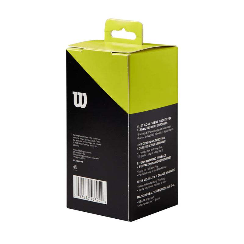 Wilson Max 40 Outdoor 3Pk Pickleballs-Green