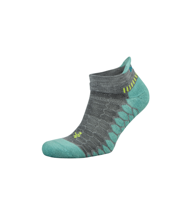 Balega Silver Ankle Sock Mid Grey/Aqua