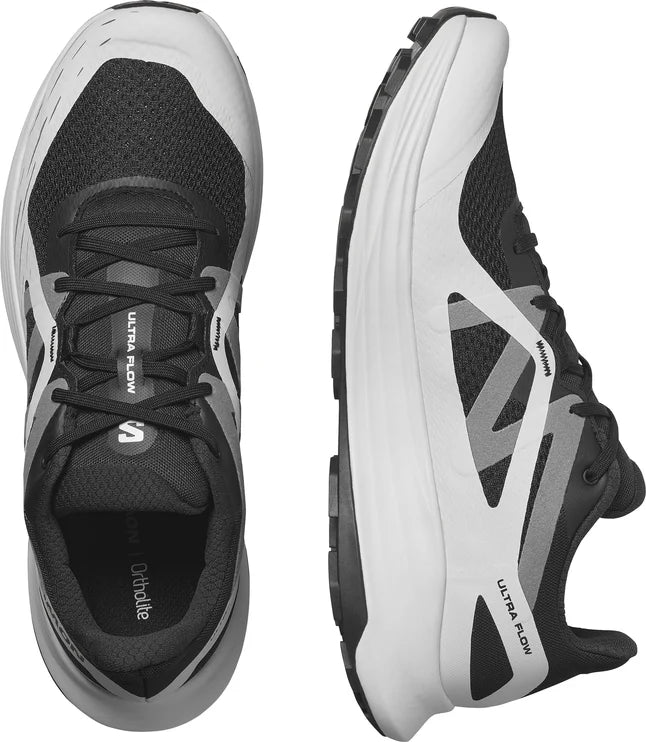 Salomon Ultra Flow Mens Trail Shoe-Black/Glacier Grey