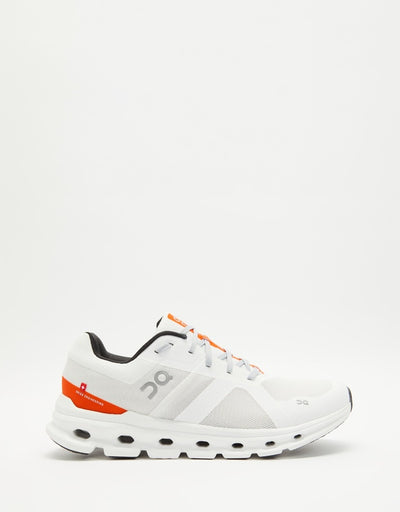 ON Mens Cloudrunner (D) Undyed-White/Flame