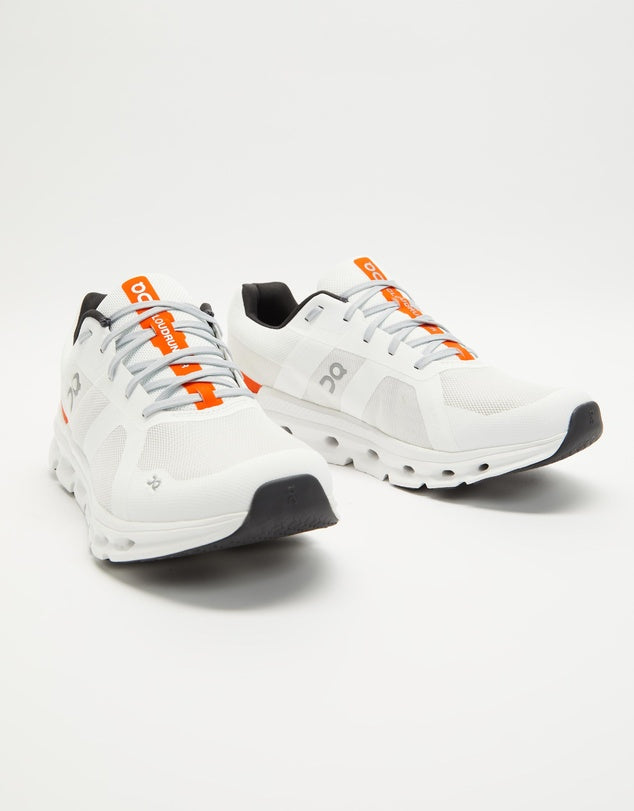 ON Mens Cloudrunner (D) Undyed-White/Flame