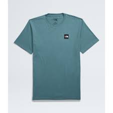 The North Face Mens SS Box Logo Tee-Algae Blue