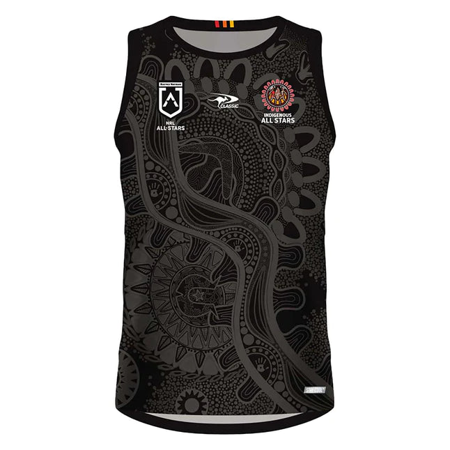 Classic Indigenous AS 2024 Youth Training Singlet Black