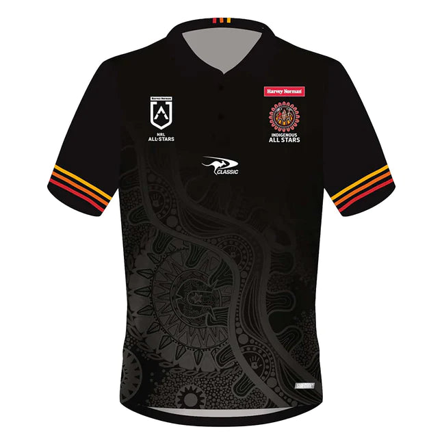 Classic Indigenous AS 2024 Mens Polo Black