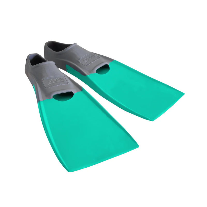 Zoggs Long Blade Rubber Fin US 12-13 Grey/Aqua 12