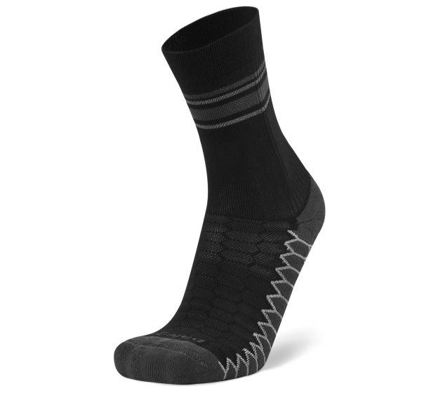 Balega Silver Mini Crew Socks-Black-XL