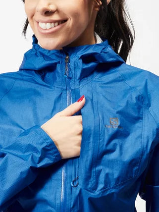 Salomon Womens Bonatti Water Proof Jacket - Nautical Blue