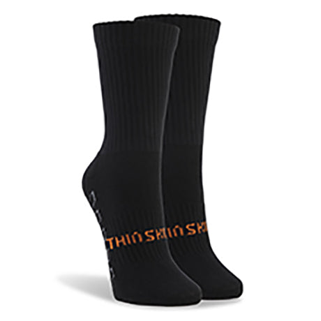 Thinskins Short Fine Knit Football Socks - Black